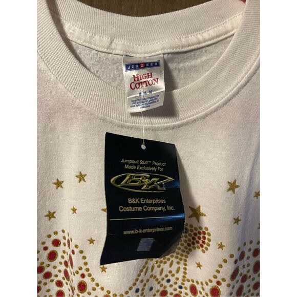 NWT B&K Enterprises Jumpsuit Stuff ELVIS ALOHA EAGLE 2 sided Tee Tshirt M - Picture 8 of 12